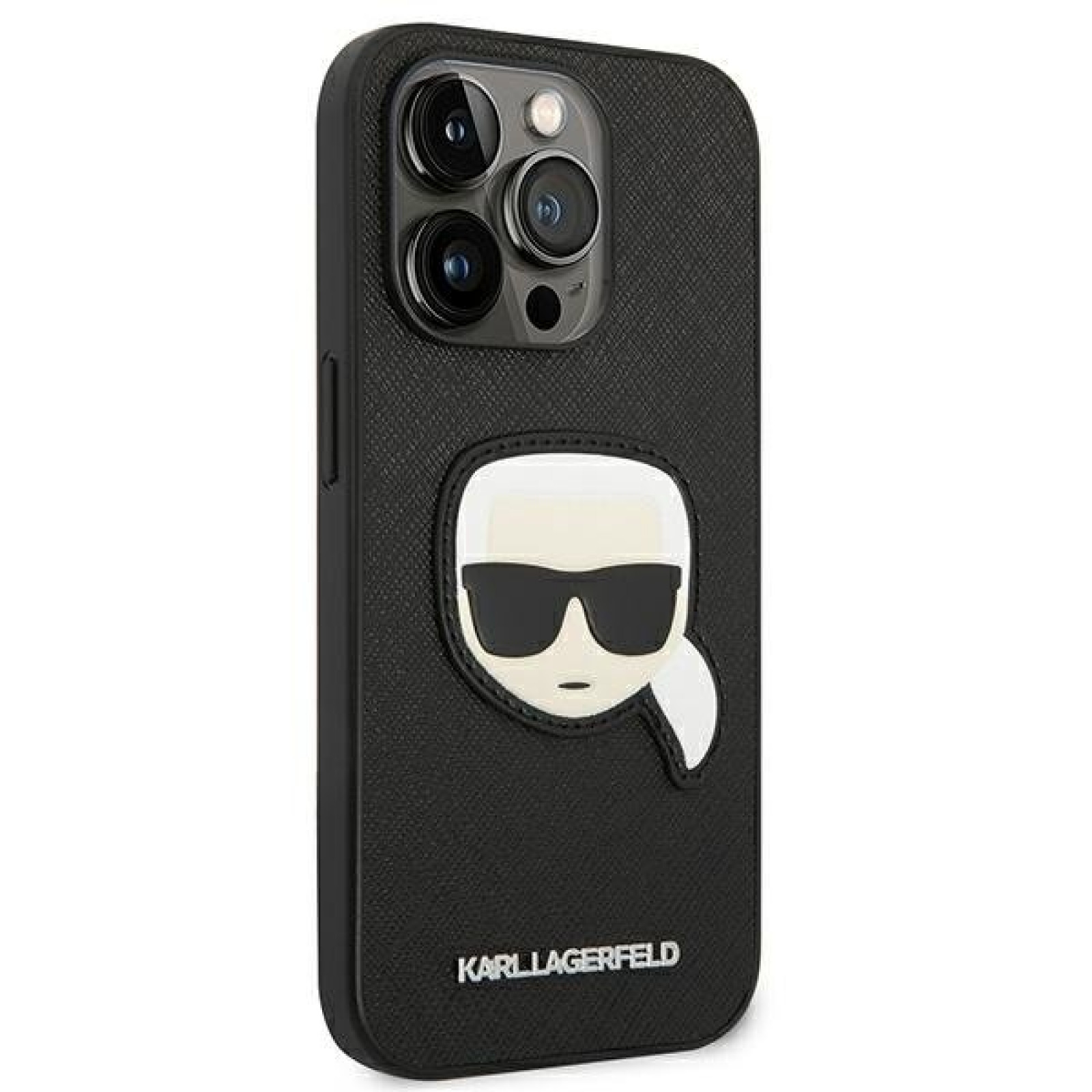 Гръб Karl Lagerfeld PU Saffiano Karl Head Case за iPhone 14 Pro Max - Черен